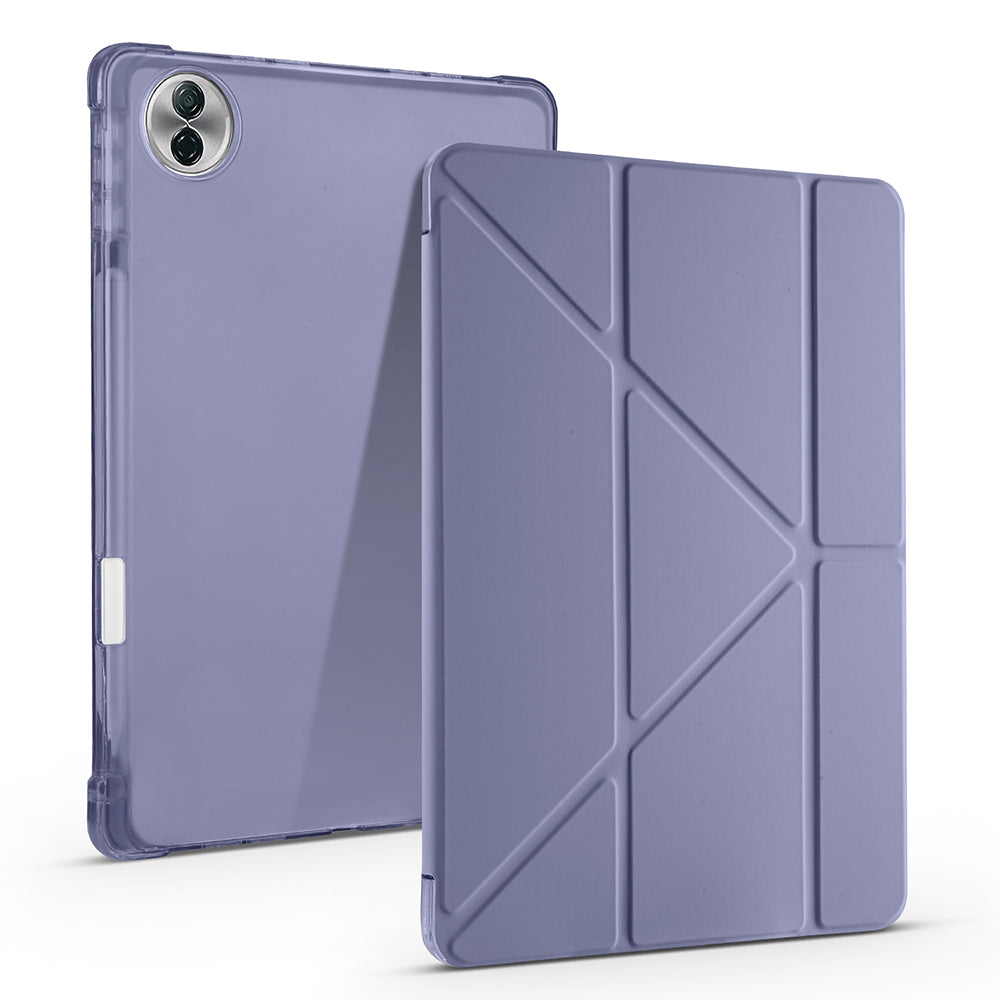 Honor Pad 10 12.1 Kılıf Tri Folding Kalem Bölmeli Standlı Kılıf Mor