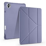 Honor Pad 10 12.1 Kılıf Zore Tri Folding Kalem Bölmeli Standlı Kılıf Mor