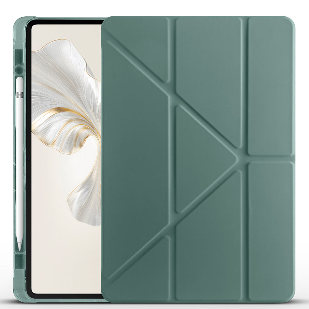 Honor Pad 9 Kılıf Zore Tri Folding Kalem Bölmeli Standlı Kılıf Lila
