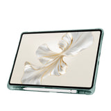 Honor Pad 9 Kılıf Zore Tri Folding Kalem Bölmeli Standlı Kılıf Gri