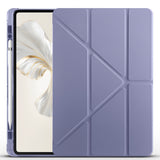 Honor Pad 9 Kılıf Zore Tri Folding Kalem Bölmeli Standlı Kılıf Lila