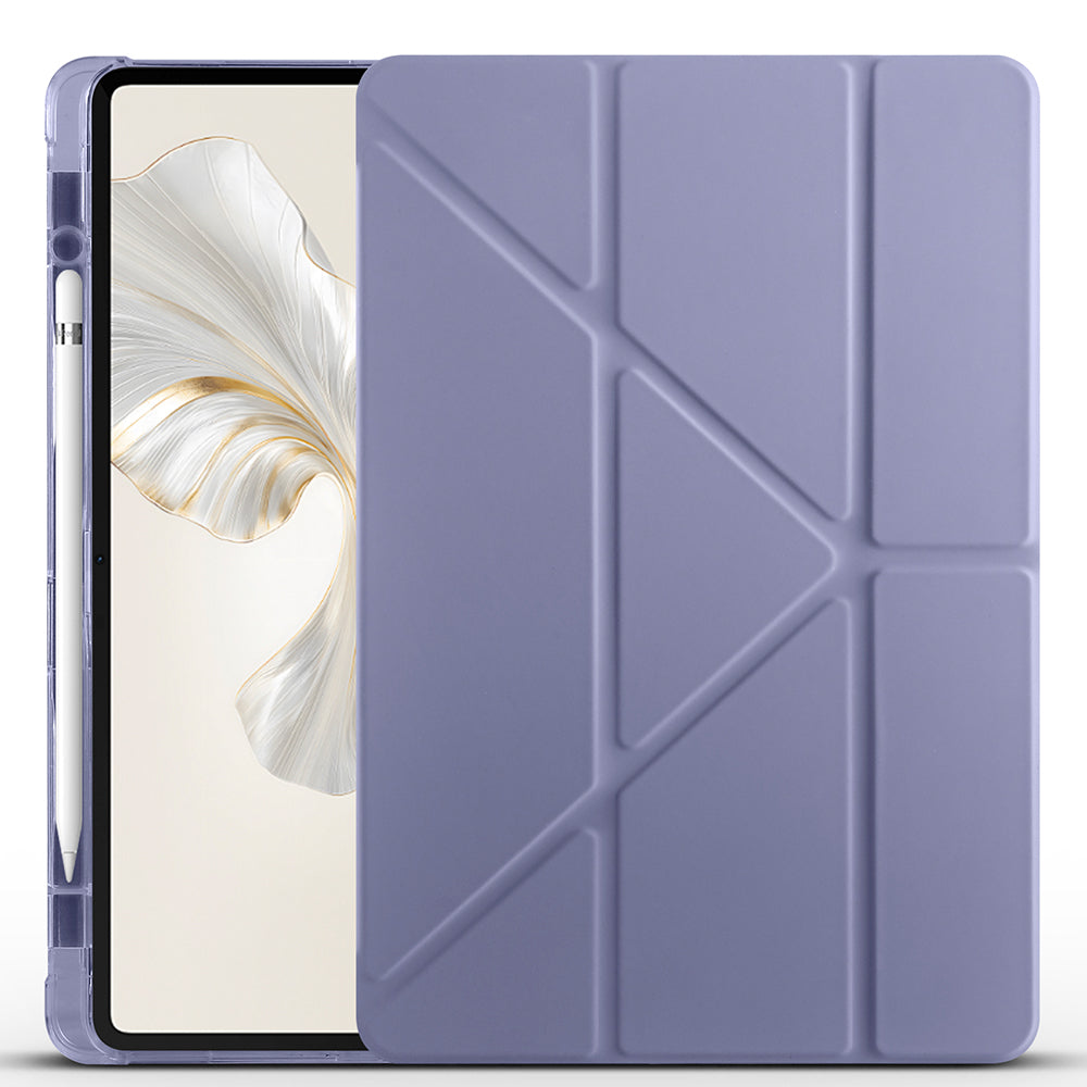 Honor Pad 9 Kılıf Zore Tri Folding Kalem Bölmeli Standlı Kılıf Lila