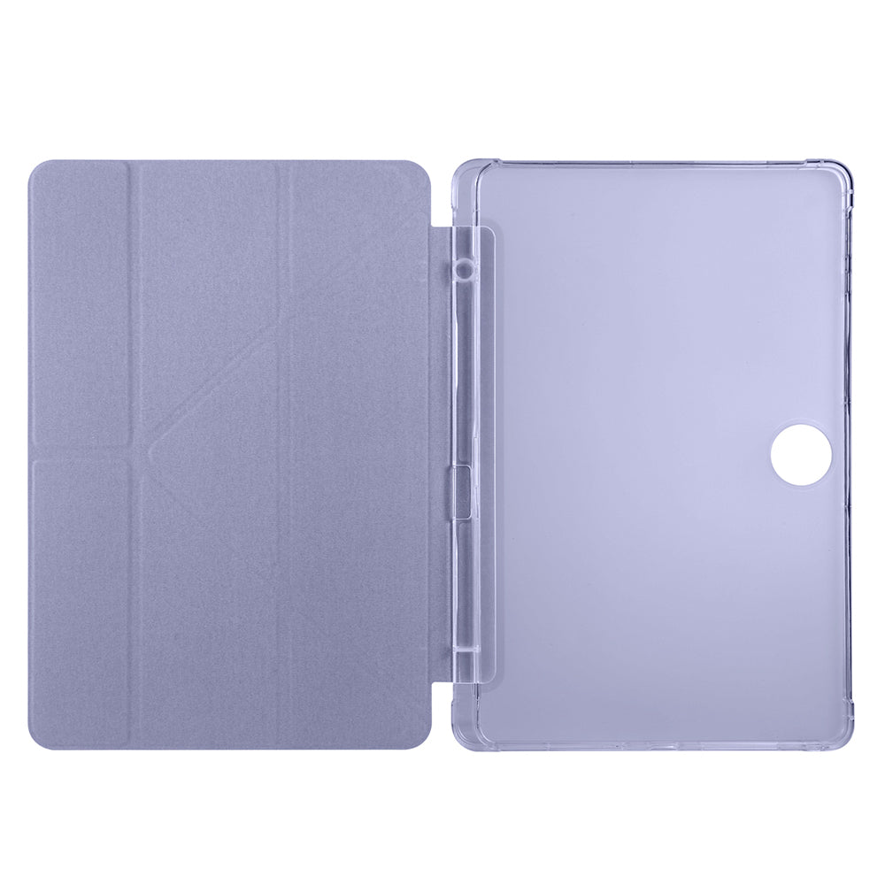 Honor Pad 9 Kılıf Zore Tri Folding Kalem Bölmeli Standlı Kılıf Gri