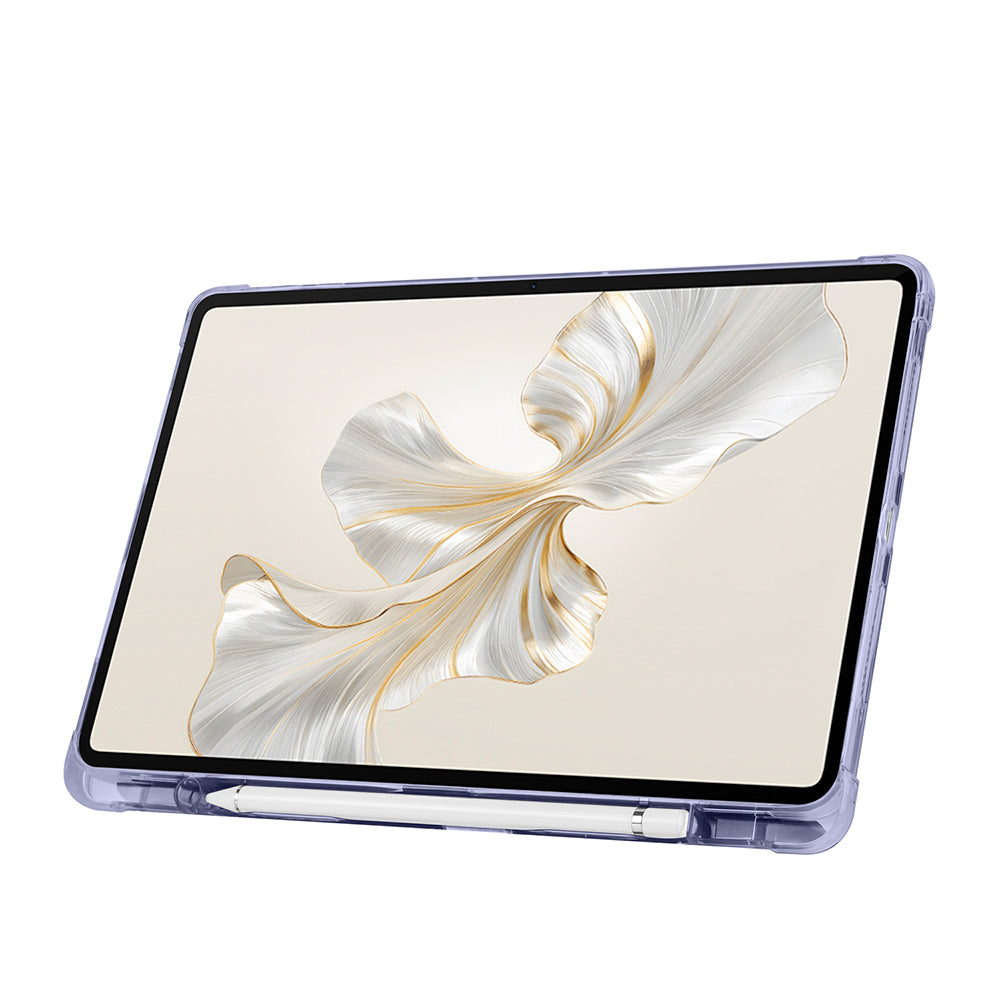 Honor Pad 9 Kılıf Zore Tri Folding Kalem Bölmeli Standlı Kılıf Lila