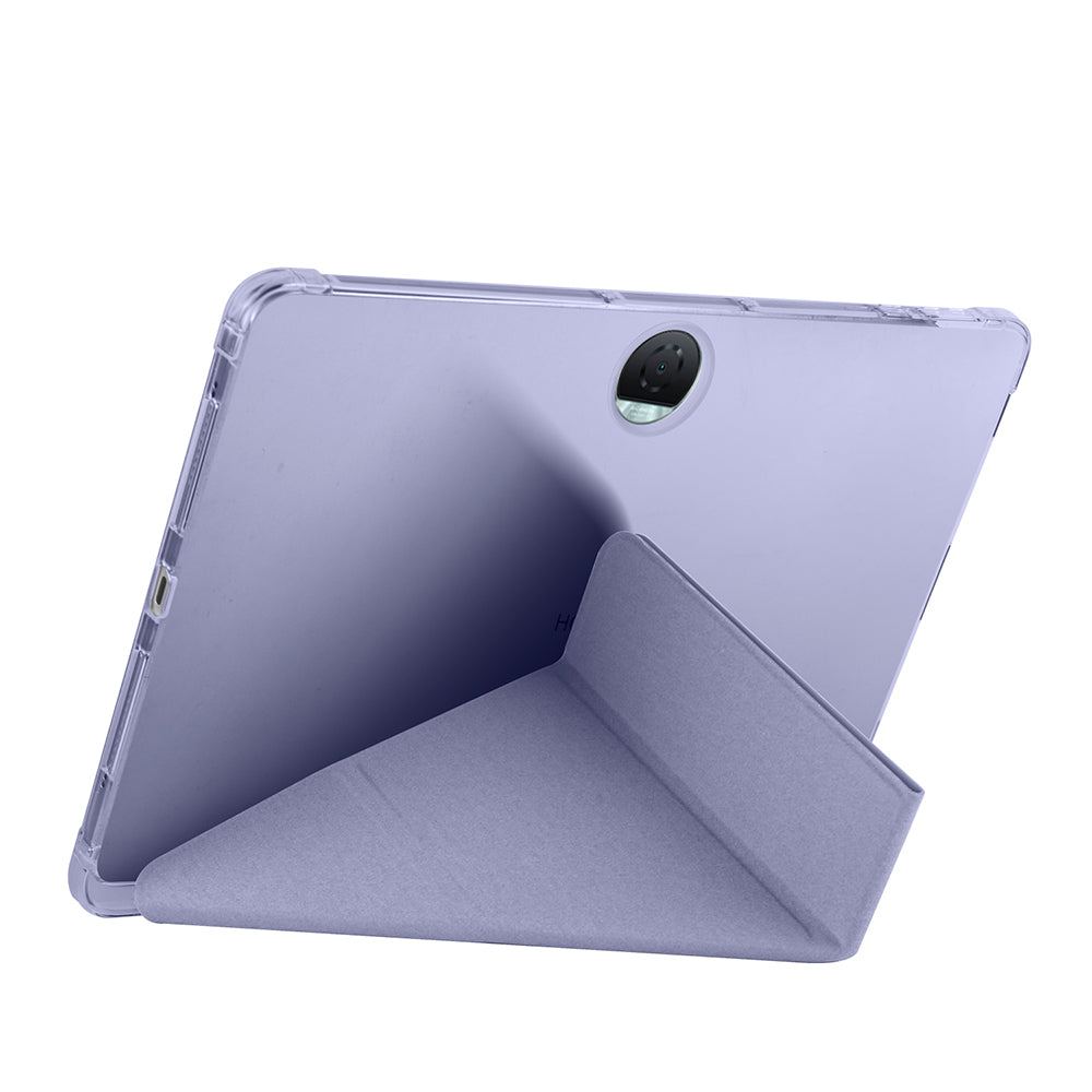 Honor Pad 9 Kılıf Zore Tri Folding Kalem Bölmeli Standlı Kılıf Gri