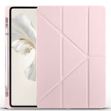 Honor Pad 9 Kılıf Zore Tri Folding Kalem Bölmeli Standlı Kılıf Mavi