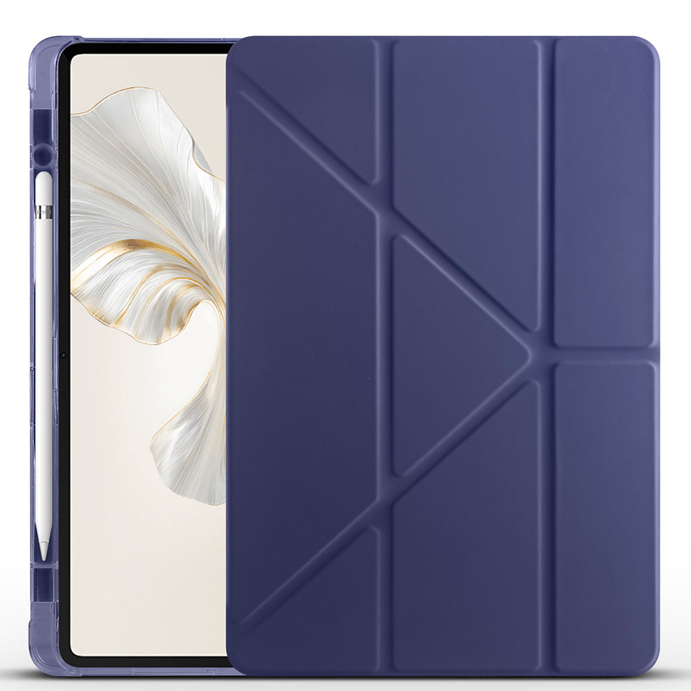 Honor Pad 9 Kılıf Zore Tri Folding Kalem Bölmeli Standlı Kılıf Lila