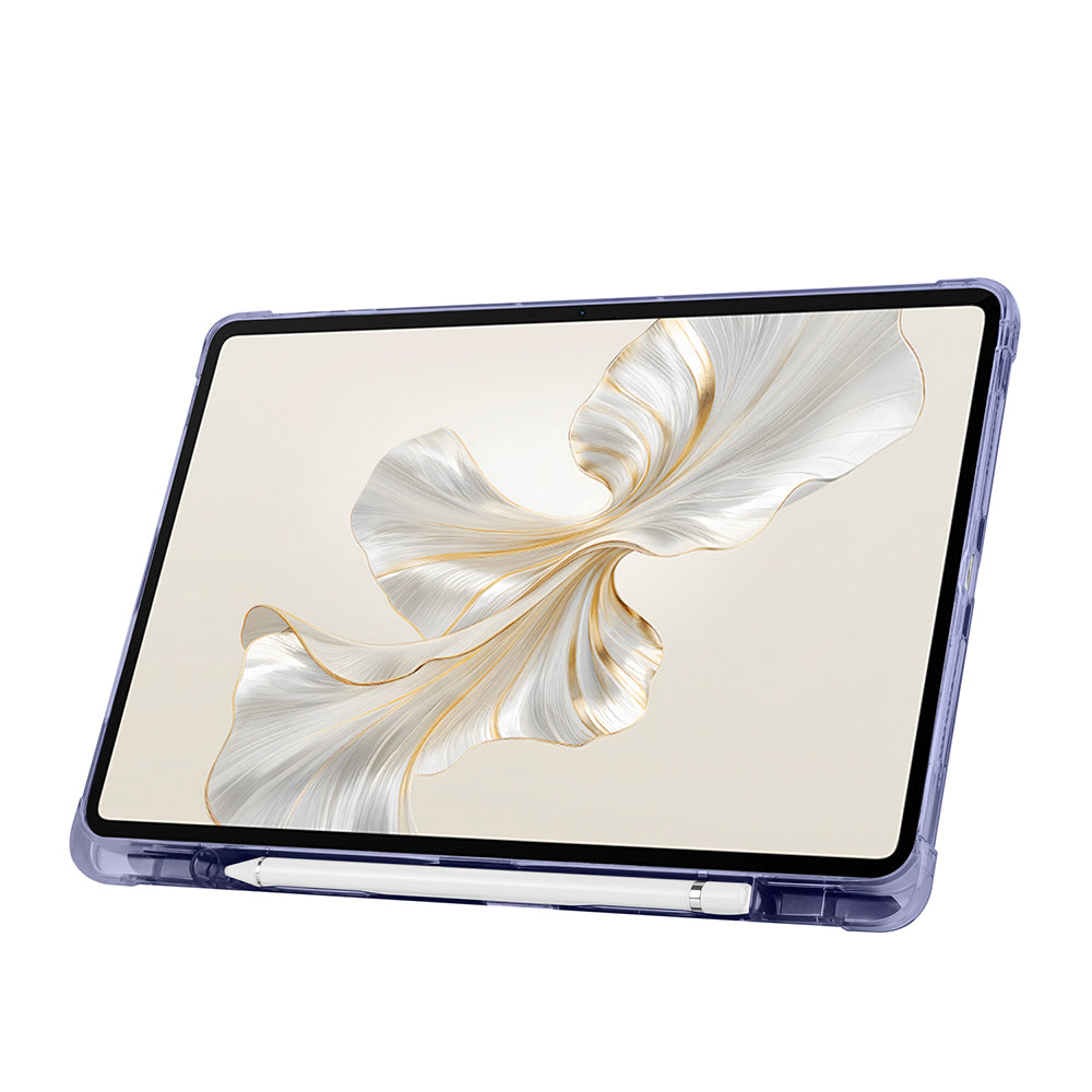 Honor Pad 9 Kılıf Zore Tri Folding Kalem Bölmeli Standlı Kılıf Lila