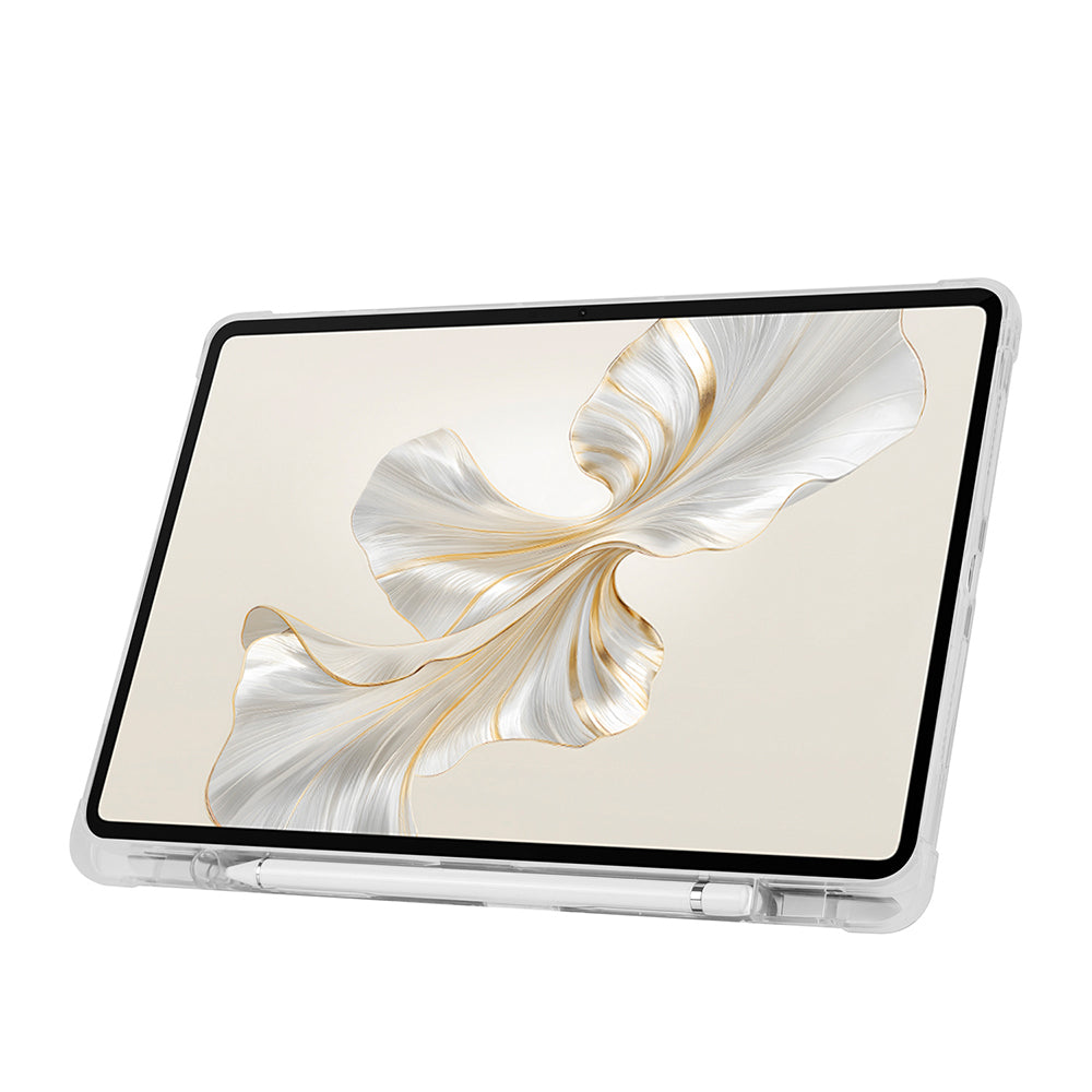 Honor Pad 9 Kılıf Zore Tri Folding Kalem Bölmeli Standlı Kılıf Rose Gold