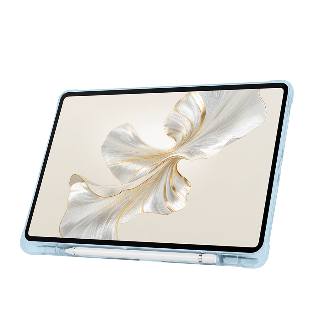 Honor Pad 9 Kılıf Zore Tri Folding Kalem Bölmeli Standlı Kılıf Mavi