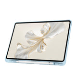 Honor Pad 9 Kılıf Zore Tri Folding Kalem Bölmeli Standlı Kılıf Mavi