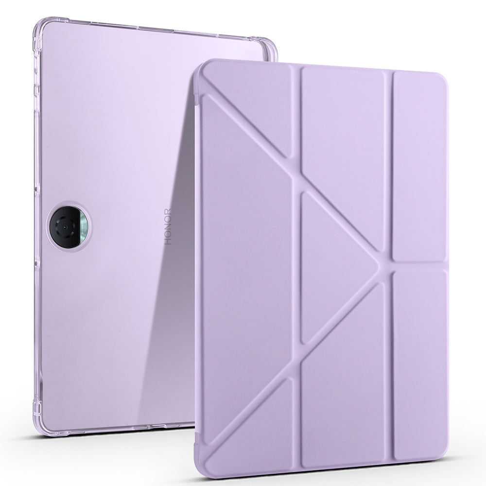 Honor Pad 9 Kılıf Zore Tri Folding Kalem Bölmeli Standlı Kılıf Lila