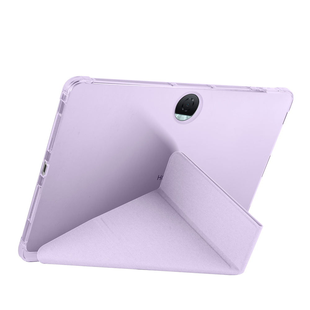Honor Pad 9 Kılıf Zore Tri Folding Kalem Bölmeli Standlı Kılıf Lila