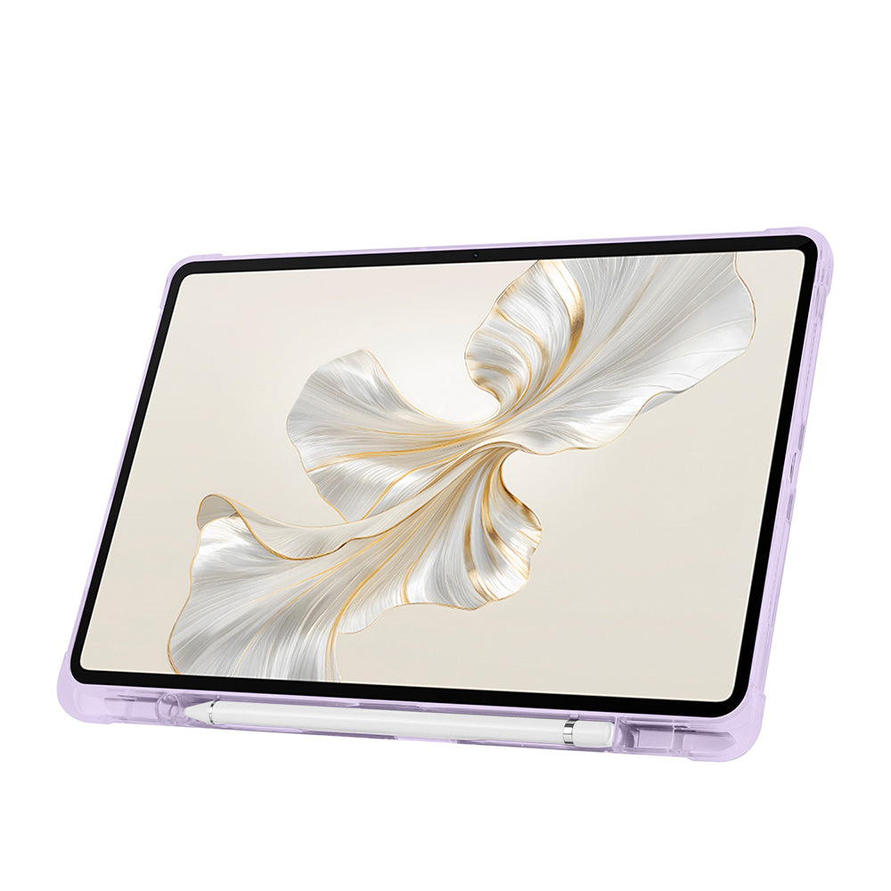 Honor Pad 9 Kılıf Zore Tri Folding Kalem Bölmeli Standlı Kılıf Gri