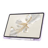 Honor Pad 9 Kılıf Zore Tri Folding Kalem Bölmeli Standlı Kılıf Lila