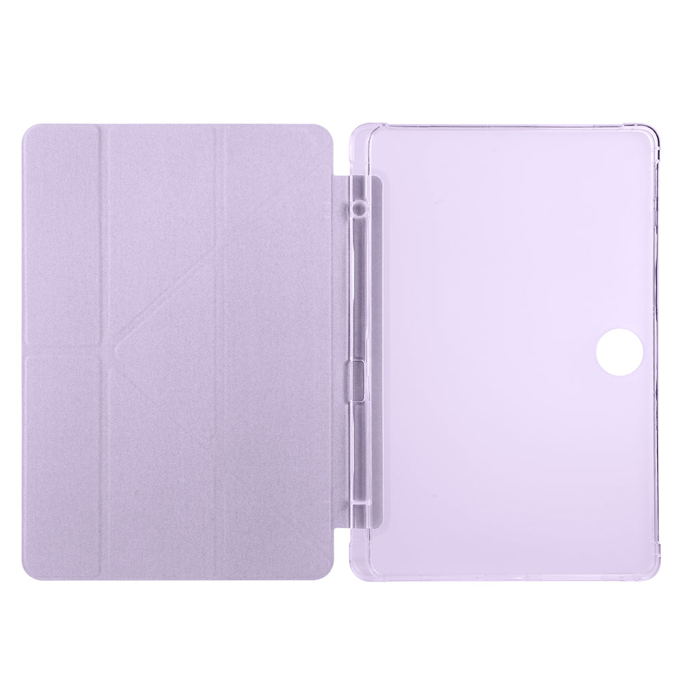 Honor Pad 9 Kılıf Zore Tri Folding Kalem Bölmeli Standlı Kılıf Lila