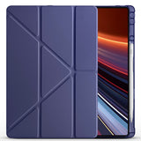 Honor Pad GT Pro Kılıf Zore Tri Folding Kalem Bölmeli Standlı Kılıf Lacivert