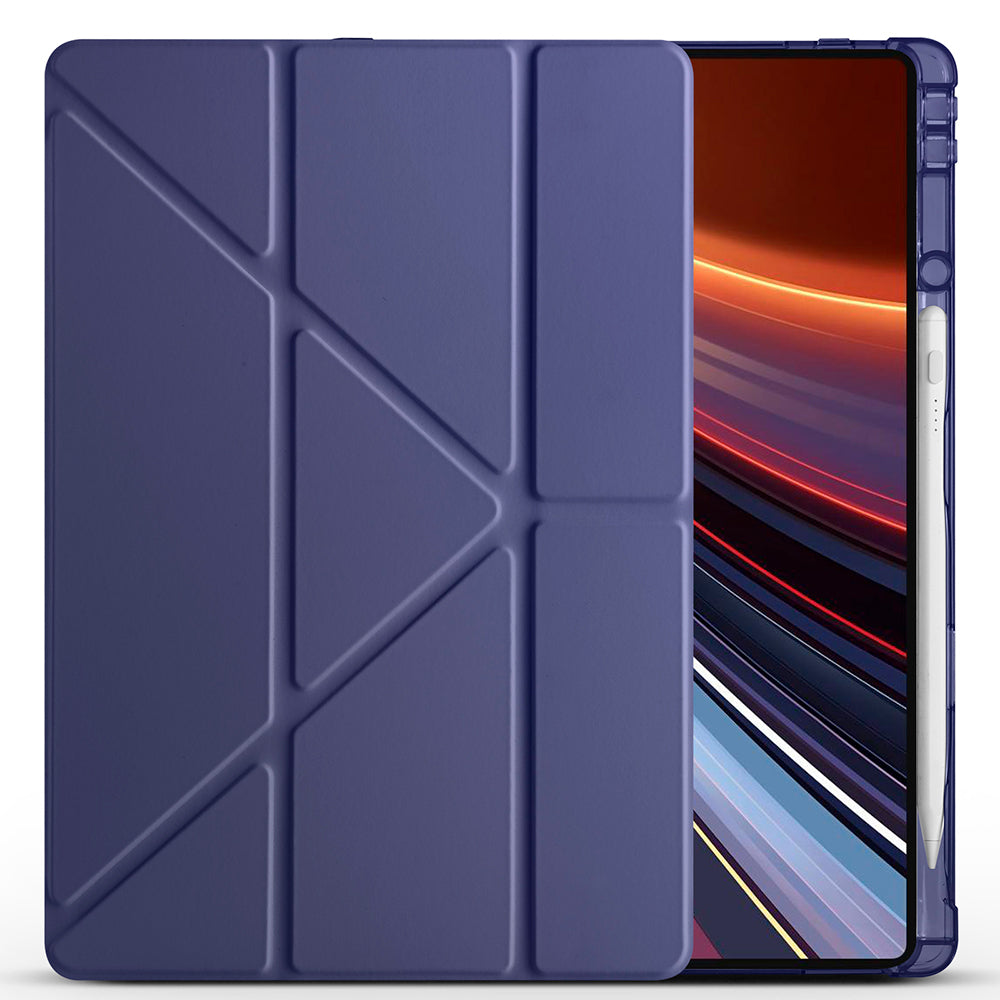 Honor Pad GT Pro Kılıf Zore Tri Folding Kalem Bölmeli Standlı Kılıf Lila