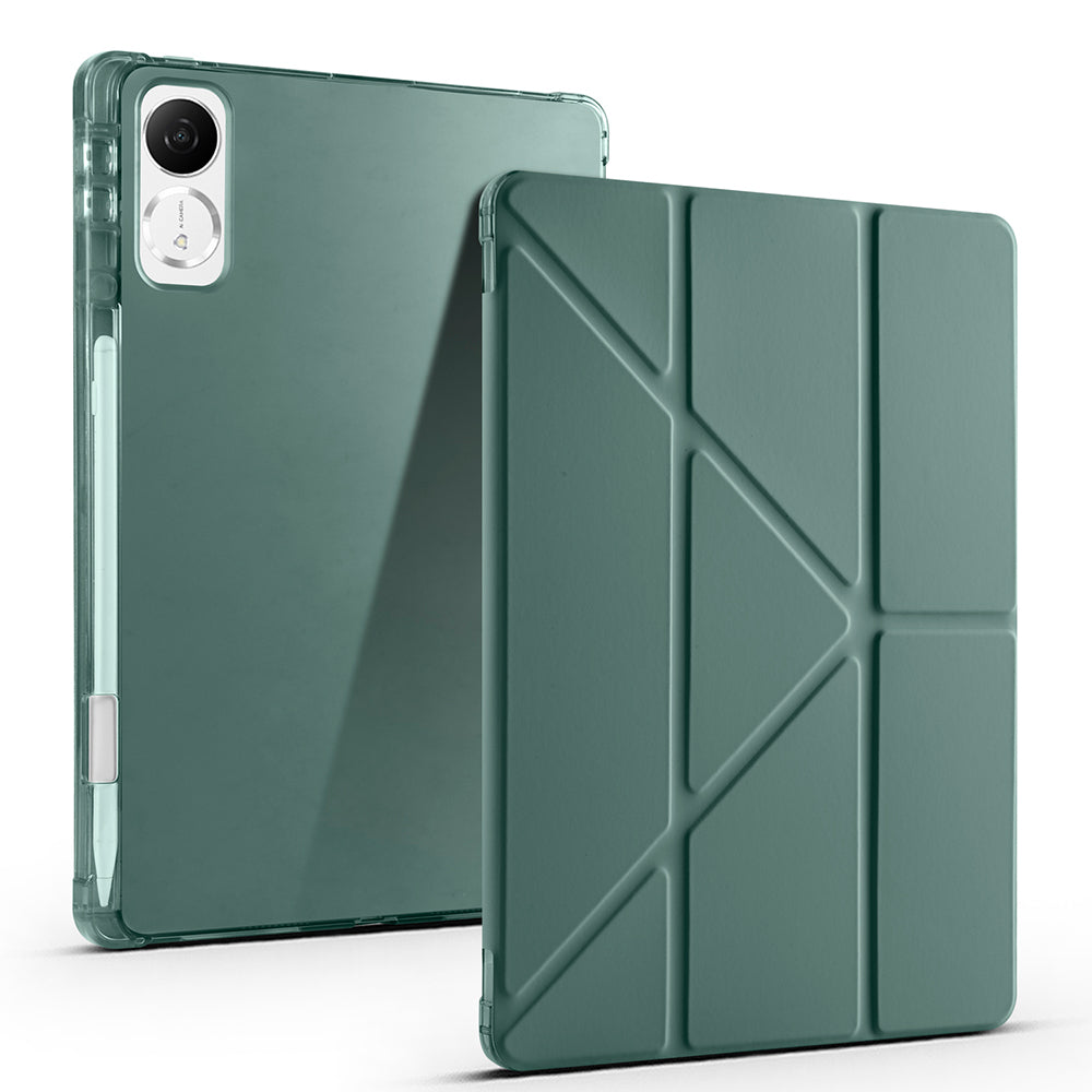Honor Pad V9 Kılıf Zore Tri Folding Kalem Bölmeli Standlı Kılıf Rose Gold