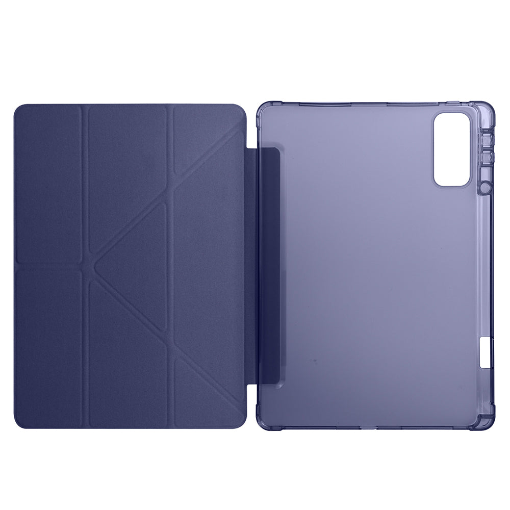 Honor Pad V9 Kılıf Zore Tri Folding Kalem Bölmeli Standlı Kılıf Lila