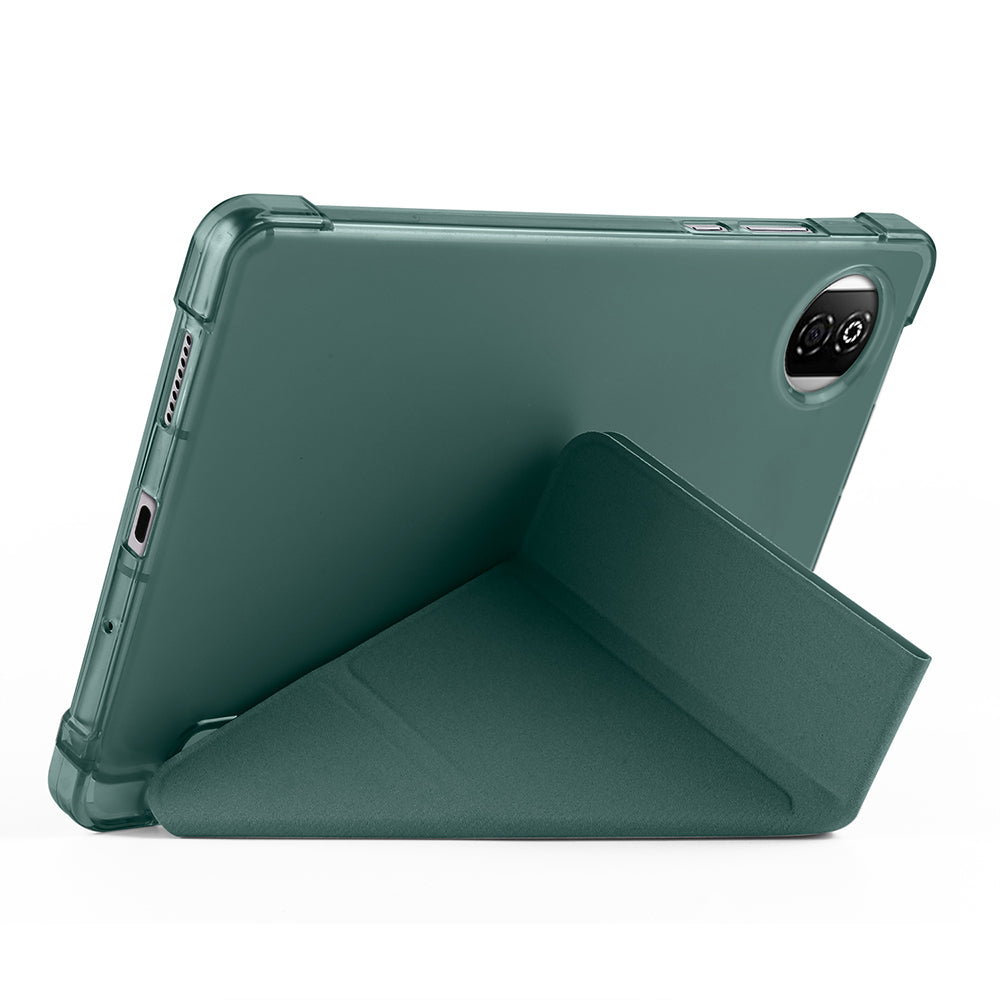 Honor Pad X7 8.7 Kılıf Tri Folding Kalem Bölmeli Standlı Kılıf Koyu Yeşil
