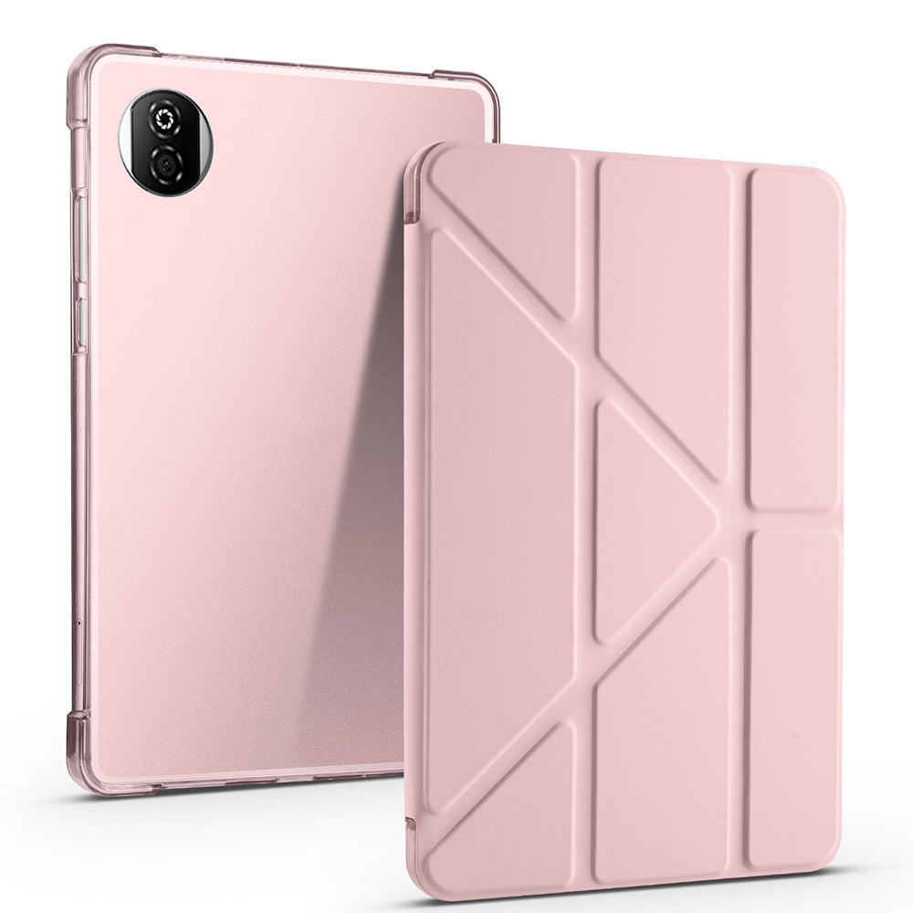Honor Pad X7 8.7 Kılıf Tri Folding Kalem Bölmeli Standlı Kılıf Rose Gold