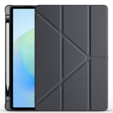 Honor Pad X8A Kılıf Zore Tri Folding Kalem Bölmeli Standlı Kılıf Mavi