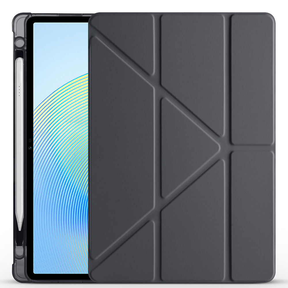 Honor Pad X8A Kılıf Zore Tri Folding Kalem Bölmeli Standlı Kılıf Lacivert