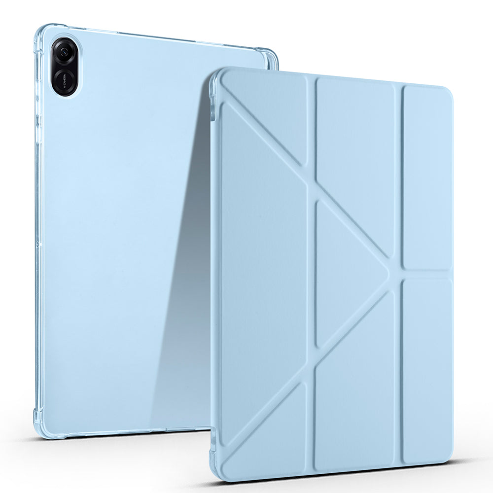 Honor Pad X8A Kılıf Zore Tri Folding Kalem Bölmeli Standlı Kılıf Siyah
