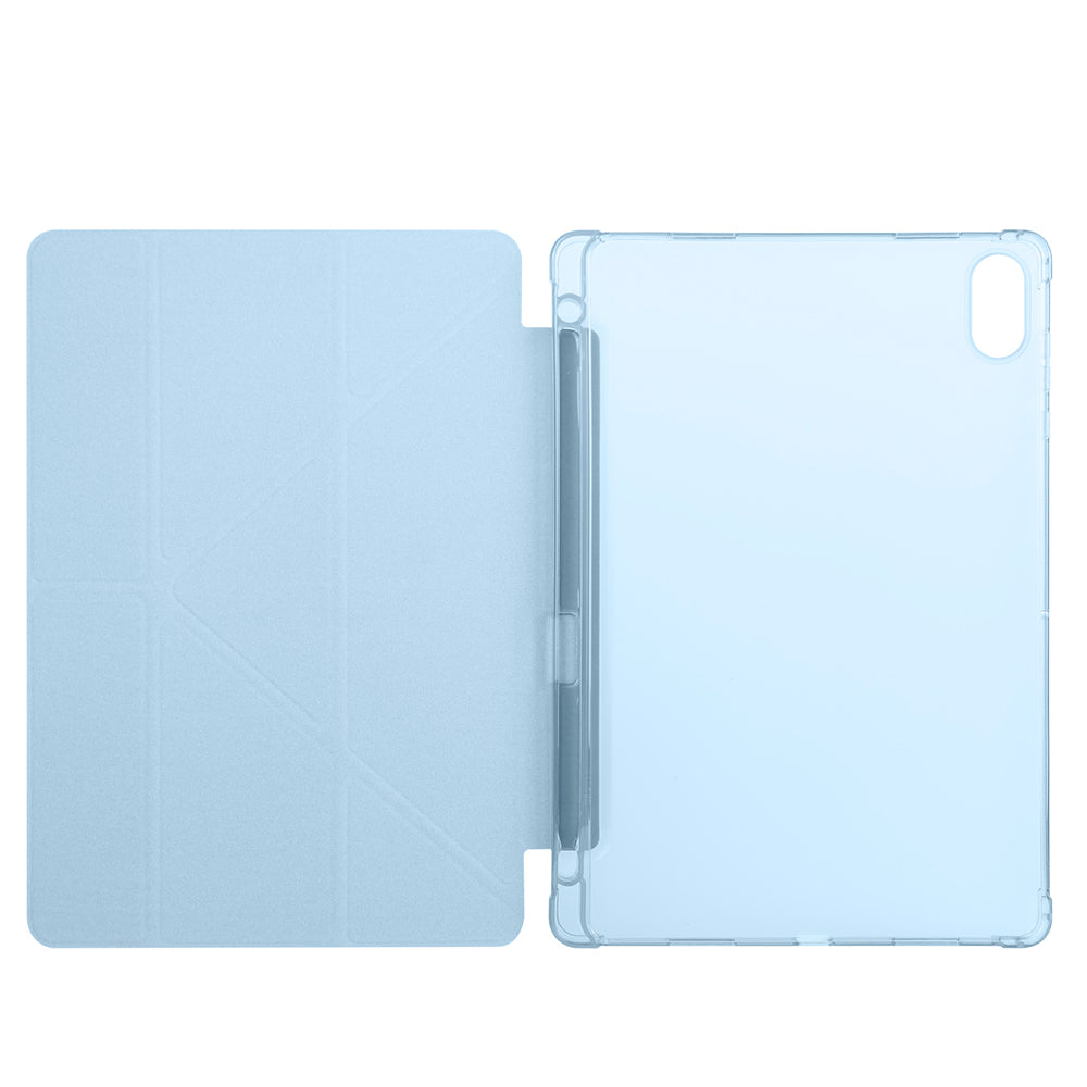 Honor Pad X8A Kılıf Zore Tri Folding Kalem Bölmeli Standlı Kılıf Siyah