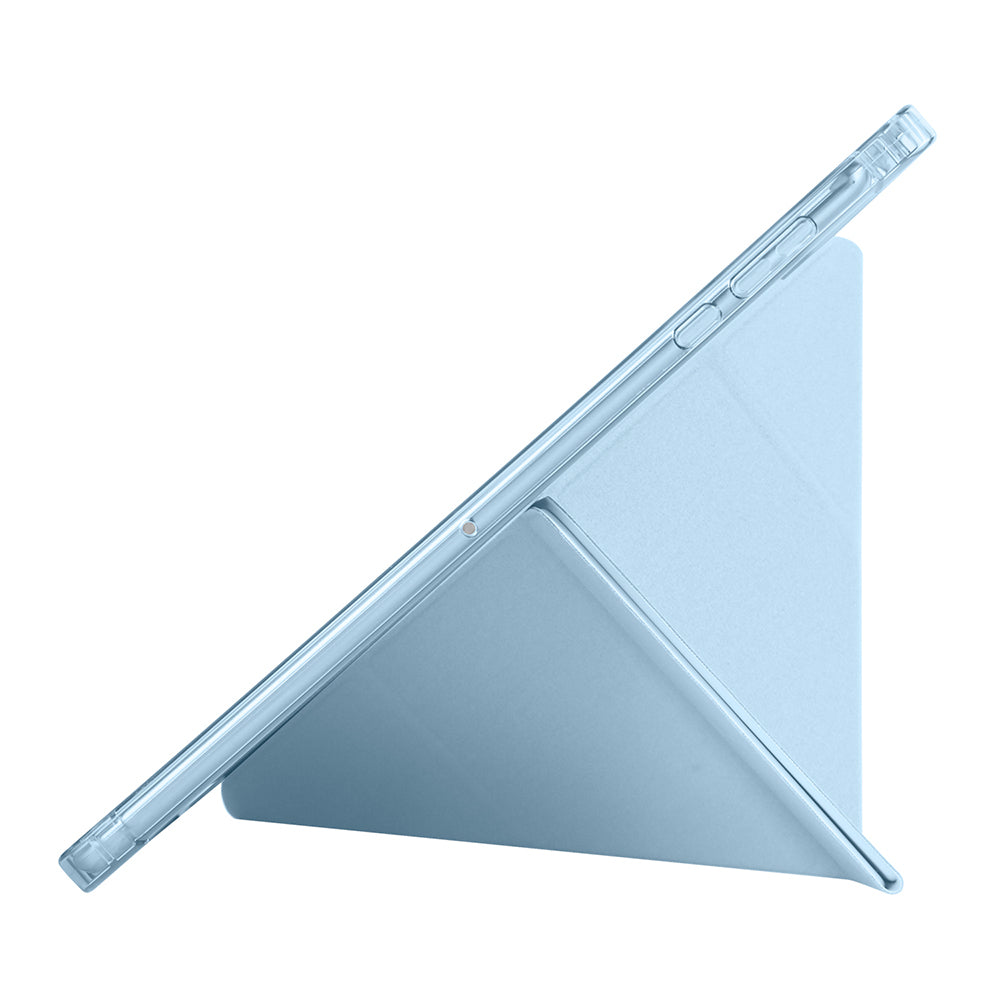 Honor Pad X8A Kılıf Zore Tri Folding Kalem Bölmeli Standlı Kılıf Lacivert