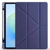 Honor Pad X8A Kılıf Zore Tri Folding Kalem Bölmeli Standlı Kılıf Rose Gold