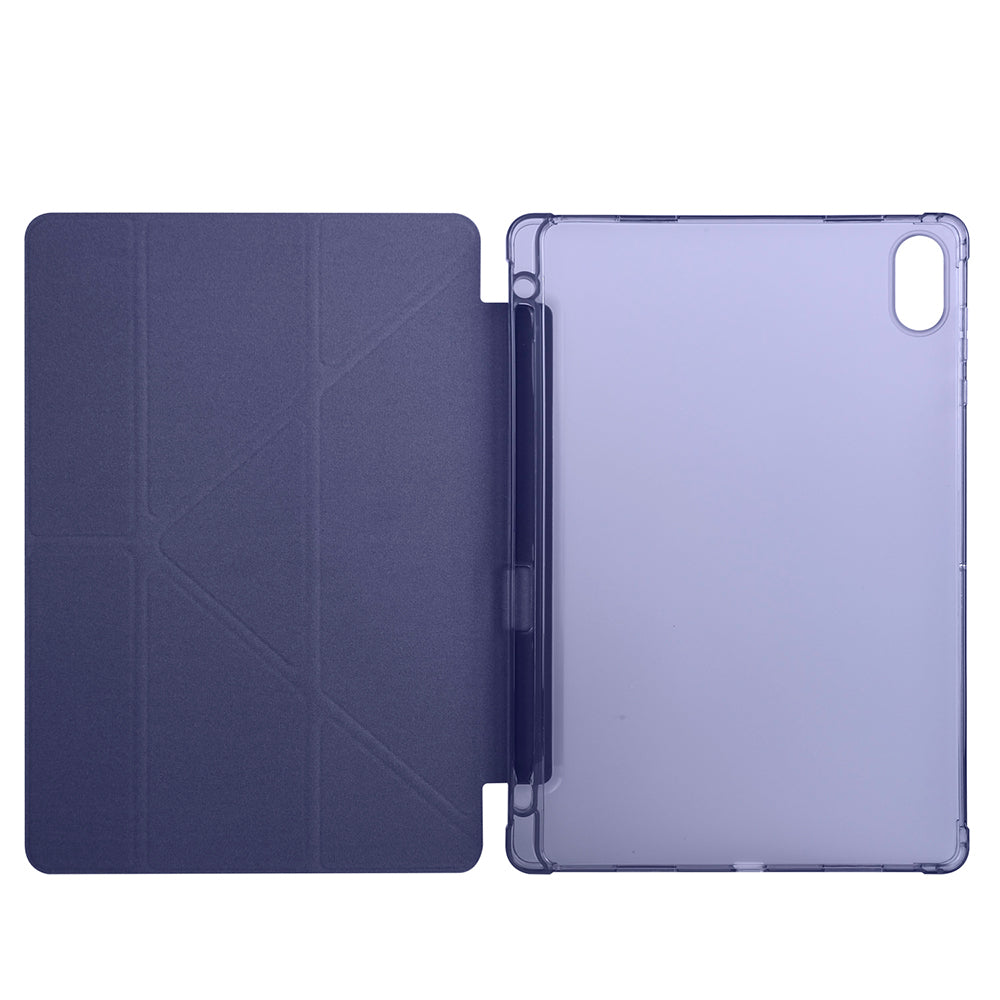 Honor Pad X8A Kılıf Zore Tri Folding Kalem Bölmeli Standlı Kılıf Rose Gold