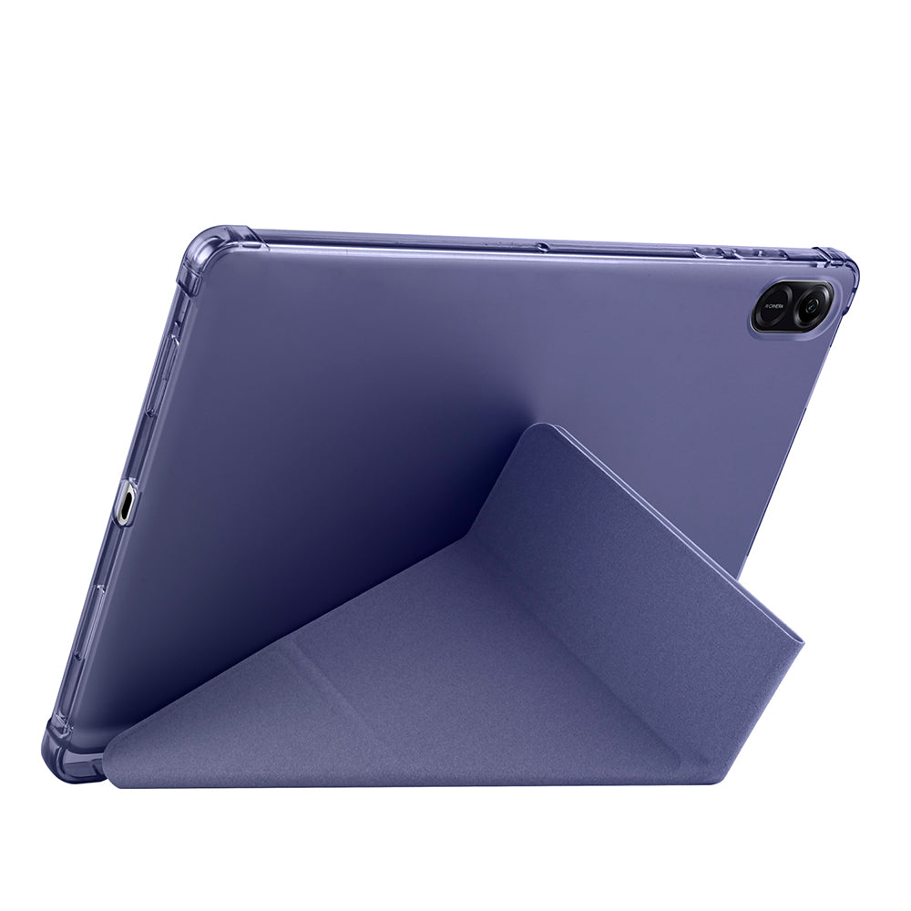 Honor Pad X8A Kılıf Zore Tri Folding Kalem Bölmeli Standlı Kılıf Lacivert