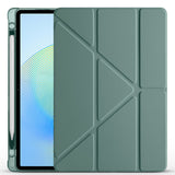 Honor Pad X8A Kılıf Zore Tri Folding Kalem Bölmeli Standlı Kılıf Mavi