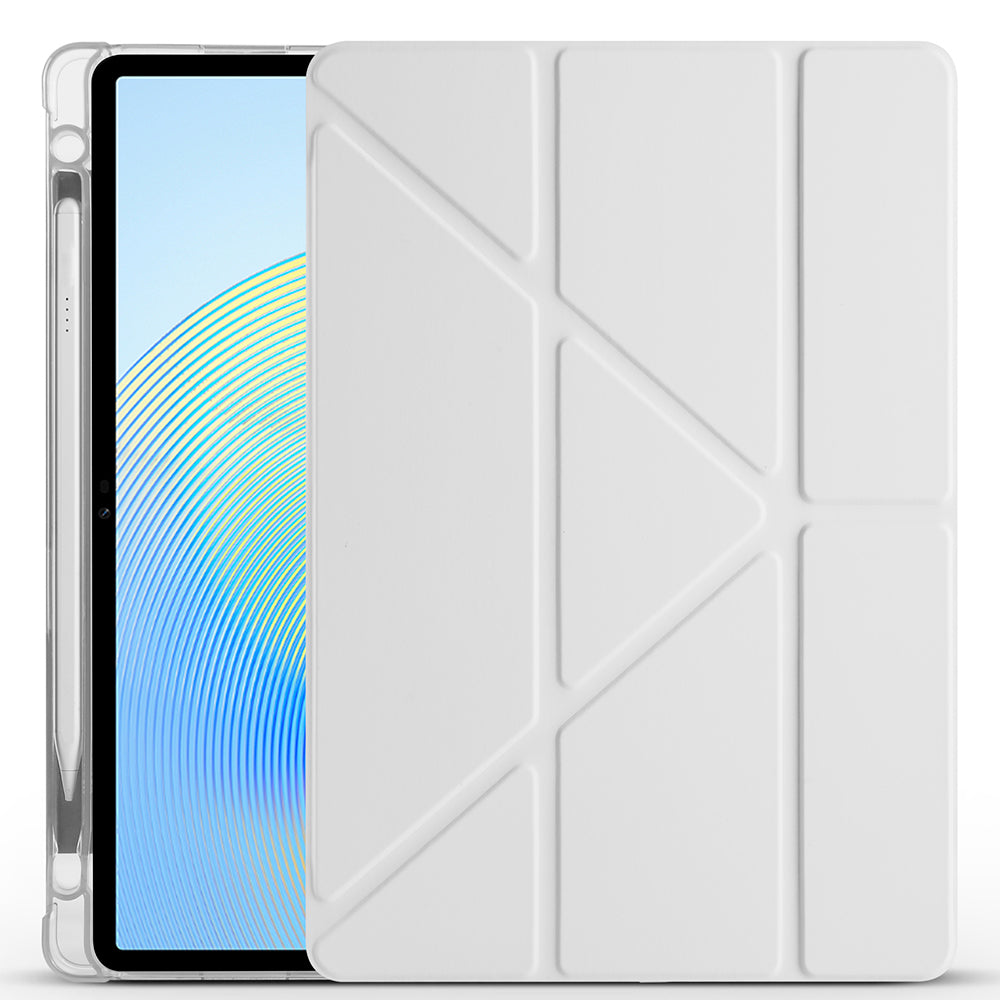 Honor Pad X8A Kılıf Zore Tri Folding Kalem Bölmeli Standlı Kılıf Rose Gold