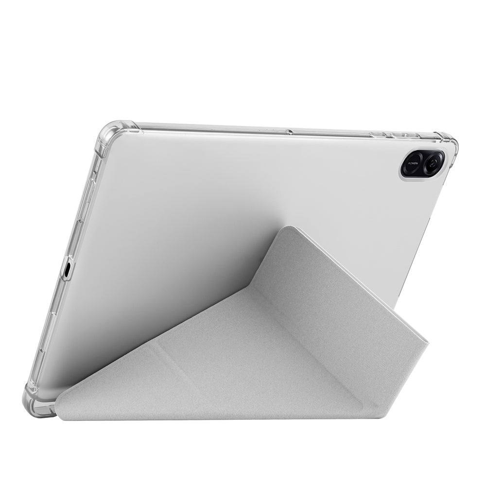 Honor Pad X8A Kılıf Zore Tri Folding Kalem Bölmeli Standlı Kılıf Mavi