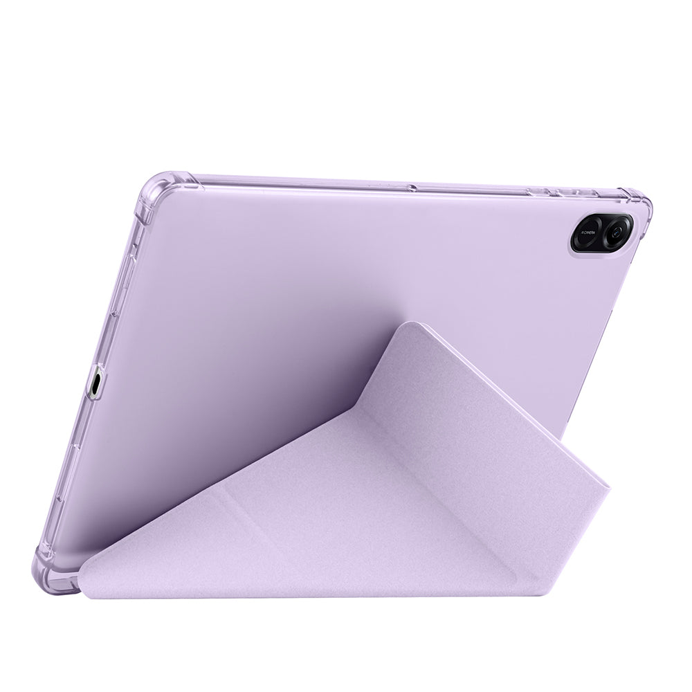 Honor Pad X8A Kılıf Zore Tri Folding Kalem Bölmeli Standlı Kılıf Lacivert