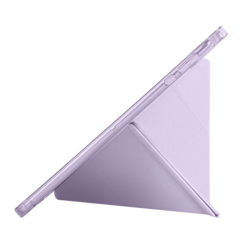 Honor Pad X8A Kılıf Zore Tri Folding Kalem Bölmeli Standlı Kılıf Lila
