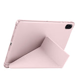 Honor Pad X8A Kılıf Zore Tri Folding Kalem Bölmeli Standlı Kılıf Rose Gold