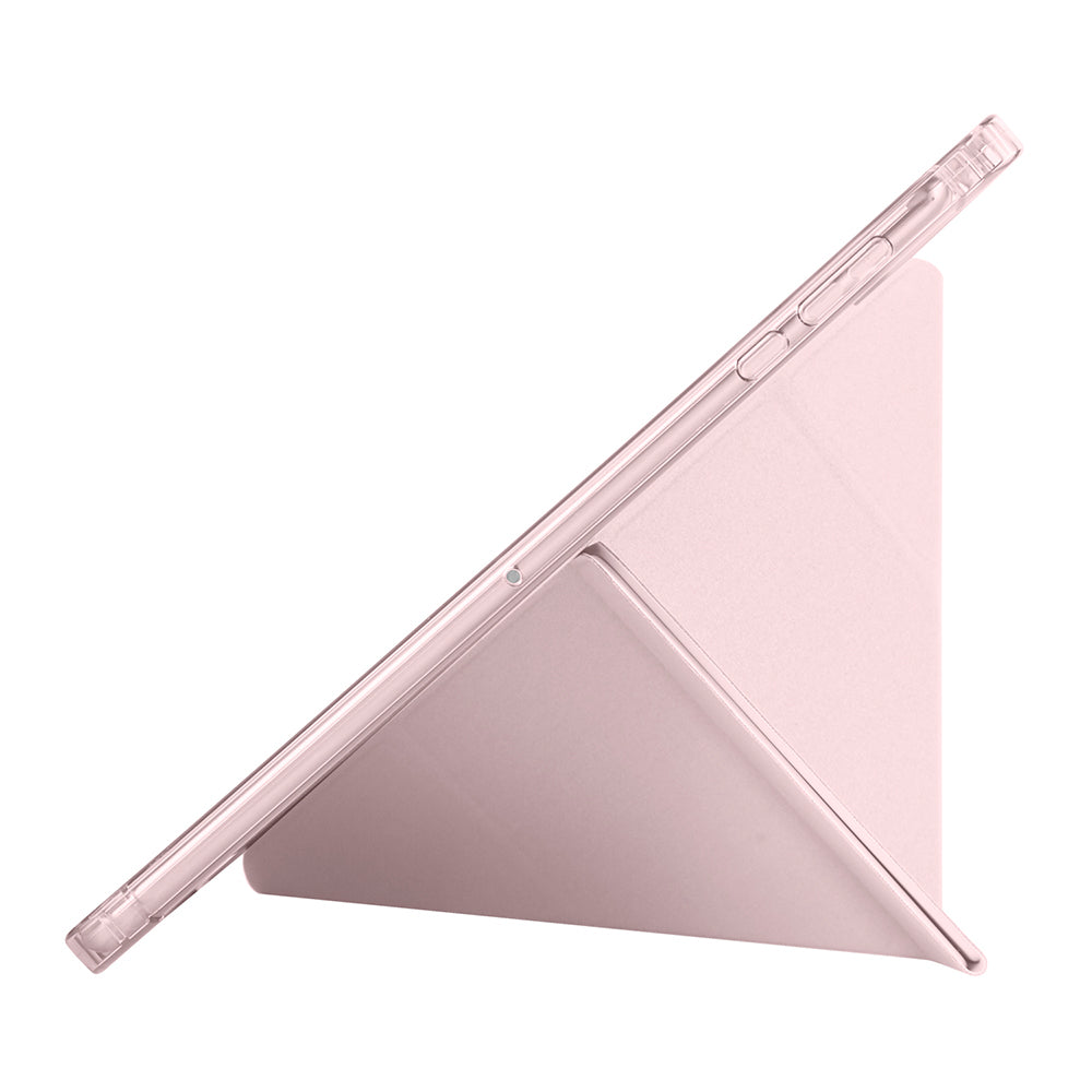Honor Pad X8A Kılıf Zore Tri Folding Kalem Bölmeli Standlı Kılıf Siyah