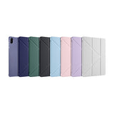 Honor Pad X8A Kılıf Zore Tri Folding Kalem Bölmeli Standlı Kılıf Rose Gold