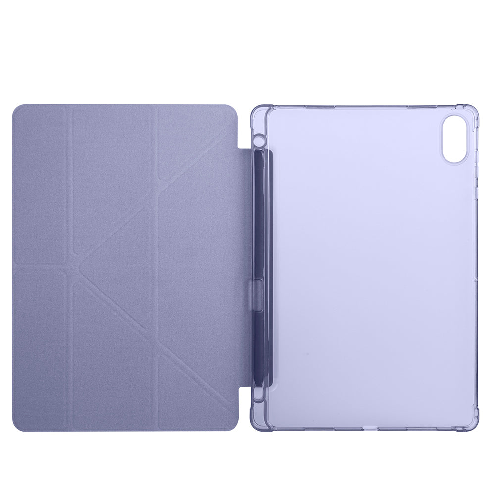 Honor Pad X8A Kılıf Zore Tri Folding Kalem Bölmeli Standlı Kılıf Rose Gold