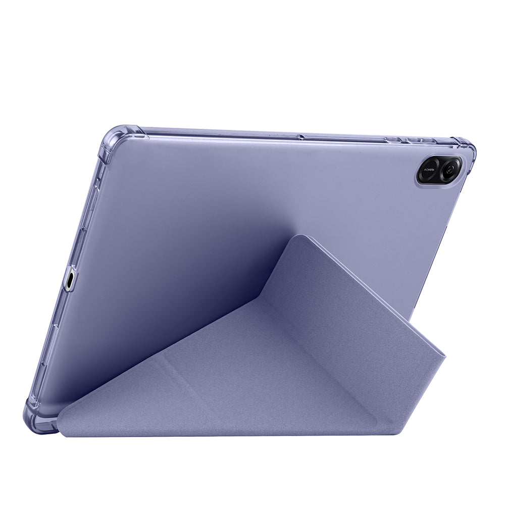 Honor Pad X8A Kılıf Zore Tri Folding Kalem Bölmeli Standlı Kılıf Rose Gold