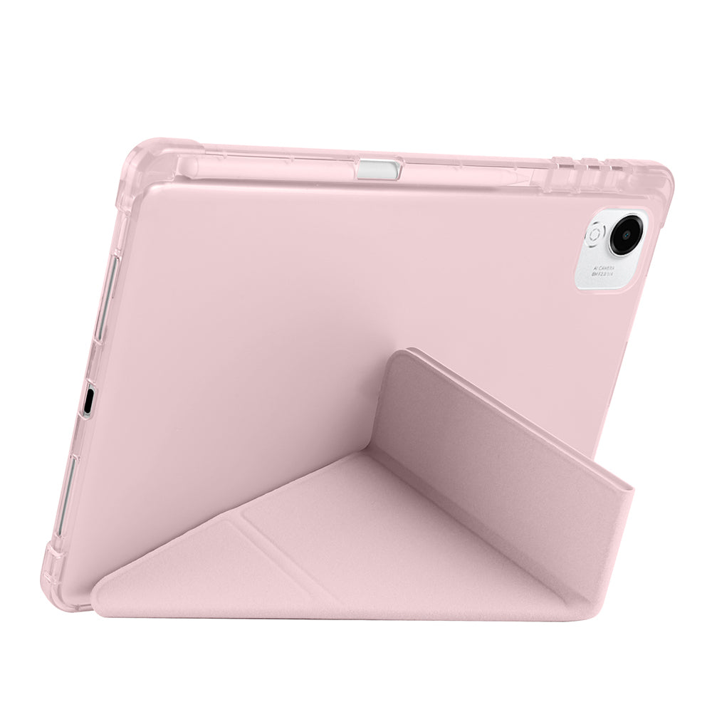 Honor Pad X9 Pro Kılıf Zore Tri Folding Kalem Bölmeli Standlı Kılıf Mor