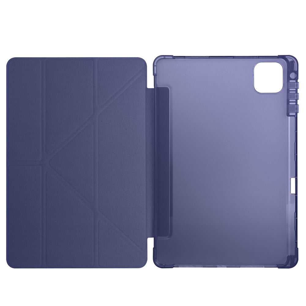 Honor Pad X9 Pro Kılıf Zore Tri Folding Kalem Bölmeli Standlı Kılıf Mor