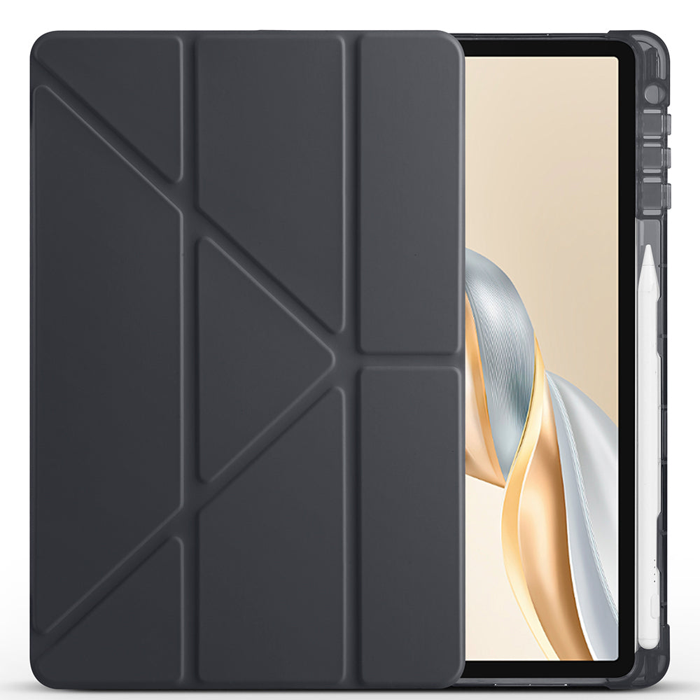 Honor Pad X9A Kılıf Tri Folding Kalem Bölmeli Standlı Kılıf Mor