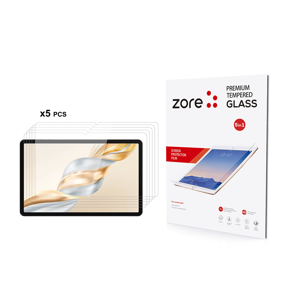 Honor Pad X9A Zore 5in1 Tablet Temperli Cam Ekran Koruyucu Şeffaf