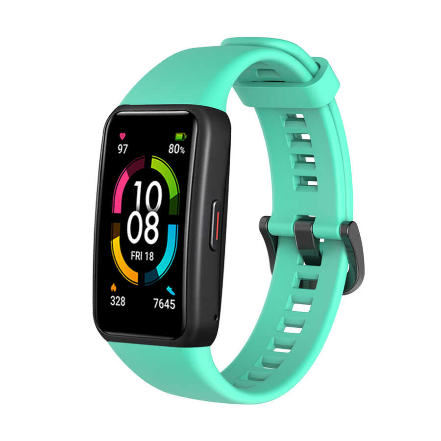 Huawei Band 6 Zore KRD-47 Silikon Kordon Turkuaz