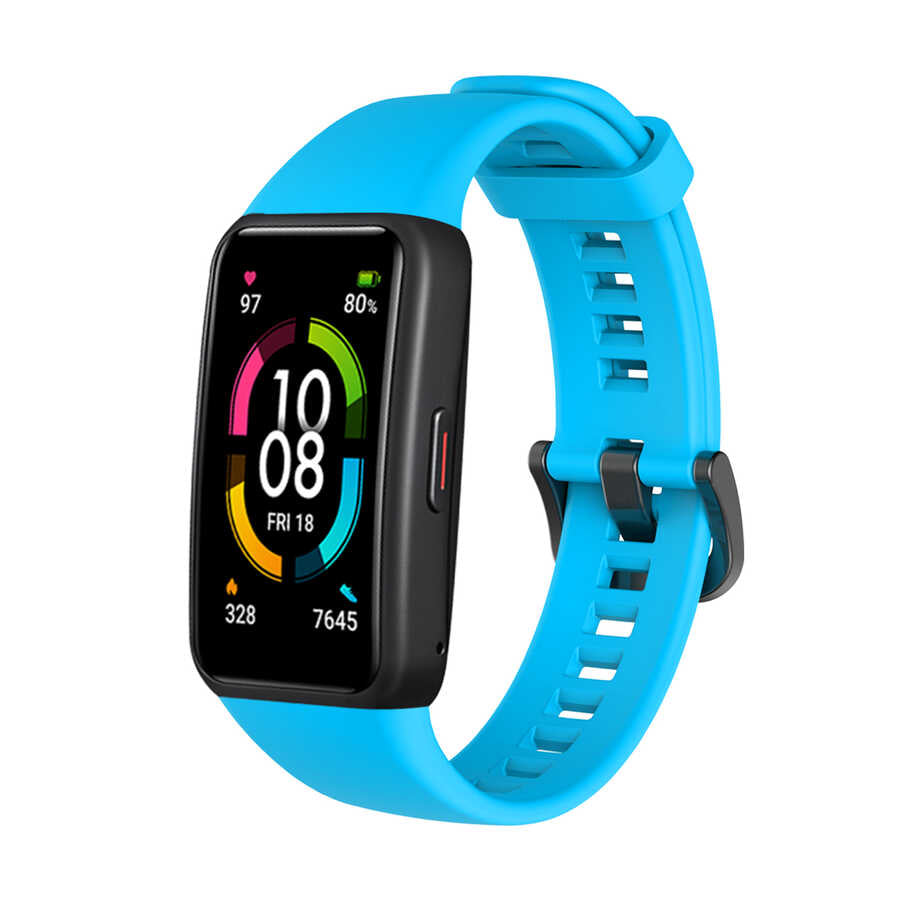 Huawei Band 6 Zore KRD-47 Silikon Kordon Mavi